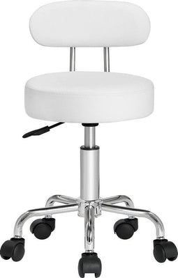 Casaria draaikruk - Zithoogte verstelbaar 46-60 cm - Rugleuning - Zwart