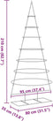 vidaXL - Kerstdecoratie - kerstboom - 210 - cm - metaal - zwart