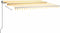 vidaXL - Luifel - automatisch - met - LED - en - windsensor - 400x300 - cm - geel - en - wit
