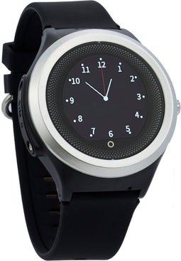 LifeWatcher Analoog Zwart Alarmeringshorloge / Alarmerings horloge - Senioren Alarm met Alarmknop / Noodknop - Personenalarmering Paniekknop Ouderen - Met GPS Tracker en WiFi - Alarm met Belfunctie