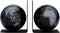 Boekensteun Troika met magnetische globes 13cm set à 2 stuks zwart