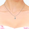 Yolora Dames Ketting - Kalpa Camaka Kristallen Hanger - 18K Wit Verguld - Zilverkleurig