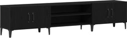 vidaXL - TV - Meubel - Zwart - Eiken - 180x31,5x40 - cm - Geengineerd - Hout