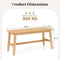 Coast Bamboe Eetkamerstoel - Handgeweven Rotan Zitting - 100 x 35 x 45 cm - Naturelkleur
