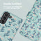 iMoshion Hoesje Geschikt voor Samsung Galaxy S21 Hoesje Met Pasjeshouder - iMoshion Design Bookcase smartphone - Blauw / Blue Flowers