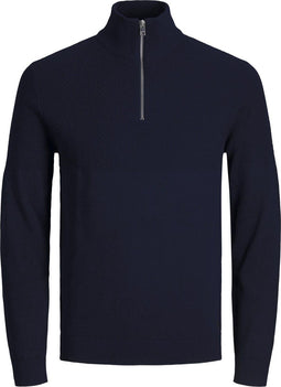 JACK&JONES PREMIUM JPRBLAWINTER - Heren Trui - Half-zip met opstaande kraag - Donkerblauw - Maat L