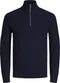 JACK&JONES PREMIUM JPRBLAWINTER - Heren Trui - Half-zip met opstaande kraag - Donkerblauw - Maat L