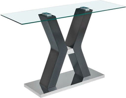 Console DKD Home Decor Zwart Hout Gehard glas Hout MDF 120 x 40 x 76 cm