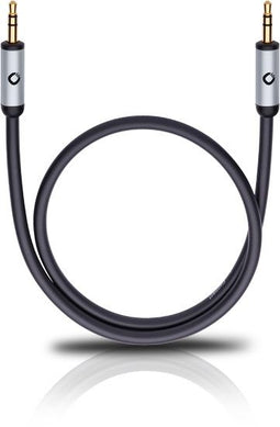 Oehlbach i-Connect J-35 - Audiokabel 3,5 mm jack naar 3,5 mm jack - Vergulde stekkers - Zwart