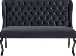 TORSBY - Tweezitsbank - Zwart - Fluweel