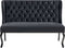 TORSBY - Tweezitsbank - Zwart - Fluweel