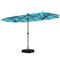 Coast - Coast 400 x 200 cm - Dubbele Tuinparasol met LED op Zonne-Energie - Turquoise