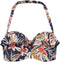 CYELL Botanic Beauty - bikinitop - voorgevormde cups en beugel - Dierenprint Donkerblauw
