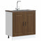 vidaXL - Spoelbakonderkast - Kalmar - 80x46x81,5 - cm - hout - bruin - eikenkleurig