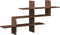 vidaXL - Wandschap - 124,5x18x60,5 - cm - bewerkt - hout - bruin - eikenkleurig