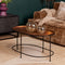 Salontafel ovaal - Salontafel Brass - Salontafel industrieel 86 cm - Salontafel
