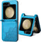 iMoshion Hoesje Geschikt voor Samsung Galaxy Z Flip 5 Hoesje Met Pasjeshouder - iMoshion Mandala Bookcase flip versie - Turquoise