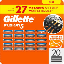 Gillette Fusion5 - Scheermesjes - 5 scherpe mesjes - Voordeelverpakking 20 stuks