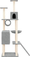 vidaXL - Kattenmeubel - met - sisal - krabpalen - 168 - cm - lichtgrijs