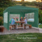 tectake® Paviljoen Barinas - Partytent 3x3 m - Waterdicht Zeildoek - Groen