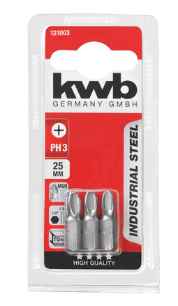 KWB 3 Schroefbits 25mm Ph Nr 3 Kaart