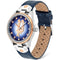 Police Blauw Leren Horloge Met Grijze Roestvrijstalen Kast