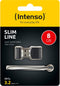 Intenso Slim Line - USB 3.0 - 8GB - Max 100 MB/s - Zwart