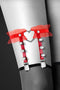 Bijoux Pour Toi - Jaretelle-Band - Met Hartje - Polyurethaan - Rood - Fetish-Style