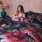 Melli Mello Rock & rose Duvet cover Black - 200x200/220CM (+2x 70x60CM pillowcase 2pcs.)