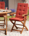 Set van 2 stoelen met zitkussen MAUI PREMIUM Acaciahout Rood