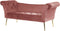 NANTILLY - Chaise longue - Roze - Symmetrisch - Fluweel