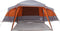 vidaXL - Familietent - met - verandakoepel - 9persoons - waterdicht - grijs - oranje