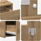 vidaXL - Wandkaptafel - met - LED - Verlichting - in - Artisan - Eiken