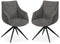 MX Sofa - Colin – Eetkamerstoelen – Antraciet – Set van 2