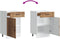 vidaXL - Keuken - onderkast - Lucca - bewerkt - hout - oud - houtkleurig