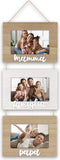 ZEP - Triple Houten Fotolijst Parents I bruin/wit voor 3 foto's 10x15 (afmeting 20x52 cm) - T347HI