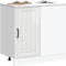 vidaXL - Spoelbakonderkast - Lucca - bewerkt - hout - hoogglans - wit