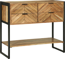 vidaXL - Console - Tafel - 90x35x80 - cm - Massief - Acaciahout