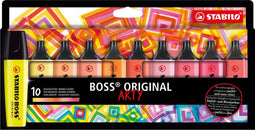 Markeerstift stabilo boss arty warme kleuren - 5 stuks