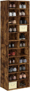 vidaXL Schoenenkast - 54x34x183 cm - 22 vakken - Gerookt eiken