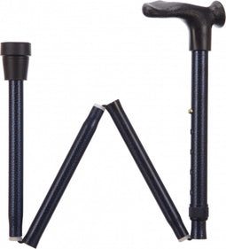 Opvouwbare wandelstok comfortgrip - blue Ice links