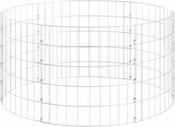 vidaXL - Gabion - paal - rond - Ø100x50 - cm - gegalvaniseerd - staal