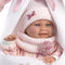 Llorens full body babypop meisje Nica met draagtas en speen 40 cm