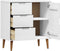 vidaXL - Dressoir - MOLDE - 76,5x40x80 - cm - massief - grenenhout - wit