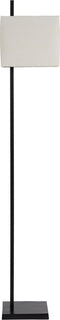 Atmooz - Vloerlamp Agra - Staande Lamp - Stalamp - Woonkamer - Zwart en witte kap - Hoogte 170cm - Metaal
