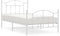vidaXL - Bedframe - met - hoofd- - en - voeteneinde - metaal - wit - 100x190 - cm