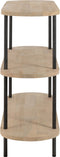 J-Line console Eli 3 Planken - hout/staal - naturel/grijs