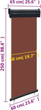 vidaXL - Balkonscherm - 65x250 - cm - bruin