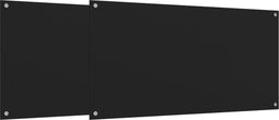 vidaXL - Spatschermen - keuken - 2 - st - 80x40 - cm - gehard - glas - zwart