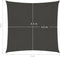 vidaXL - Zonnezeil - 160 - g/m² - 5x5 - m - HDPE - antracietkleurig